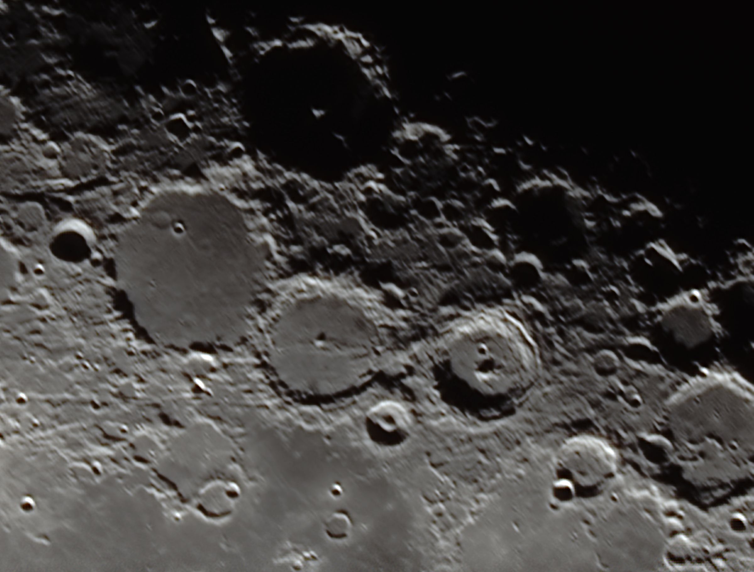 The lunar crater trio Ptolemaeus, Alphonsus and Arzachel