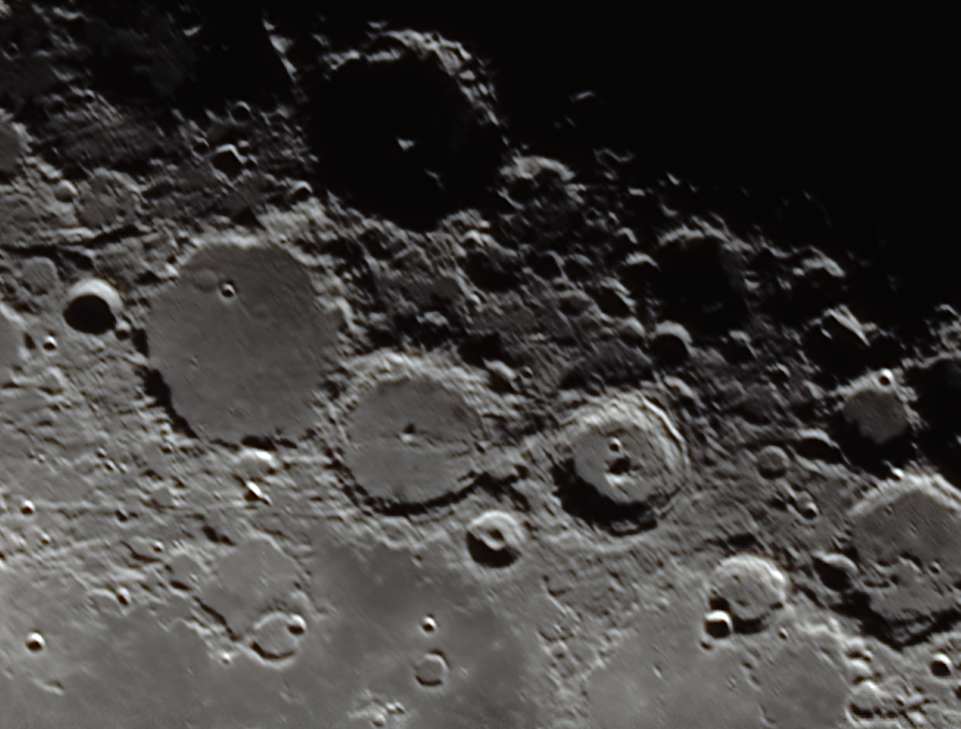 The lunar crater trio Ptolemaeus, Alphonsus and Arzachel